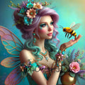 Fairy & Bee Whimsical Clipart Bundle – 10 PNG Instant Download