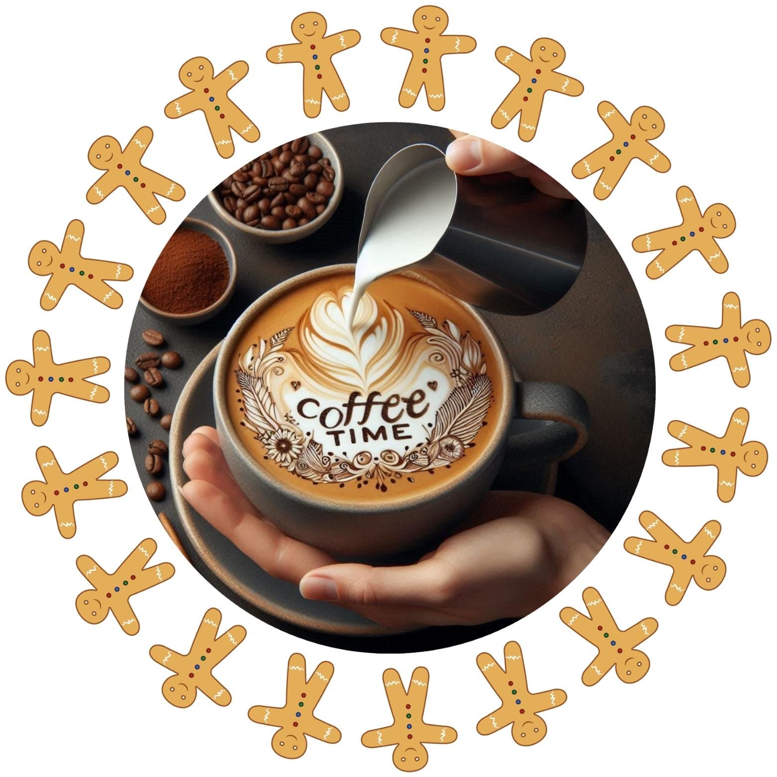 Latte Art Clipart Bundle – Coffee  Instant Download