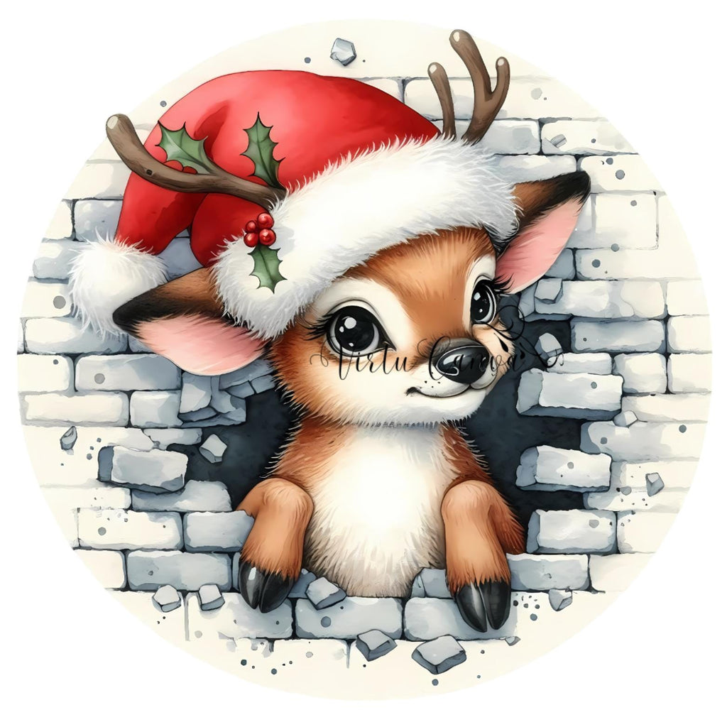 Christmas Reindeer Clipart Bundle – 3D Busted Brick & Ornament Sublimation | 18 PNG Instant Download