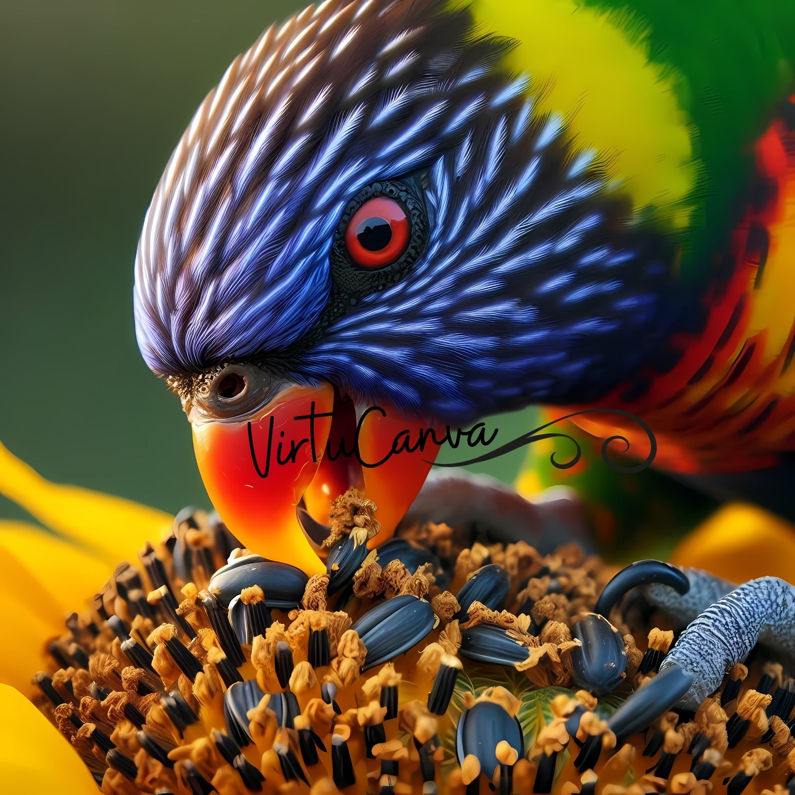 Parrot & Sunflower Watercolour Clipart Bundle – 12 PNG Instant Download