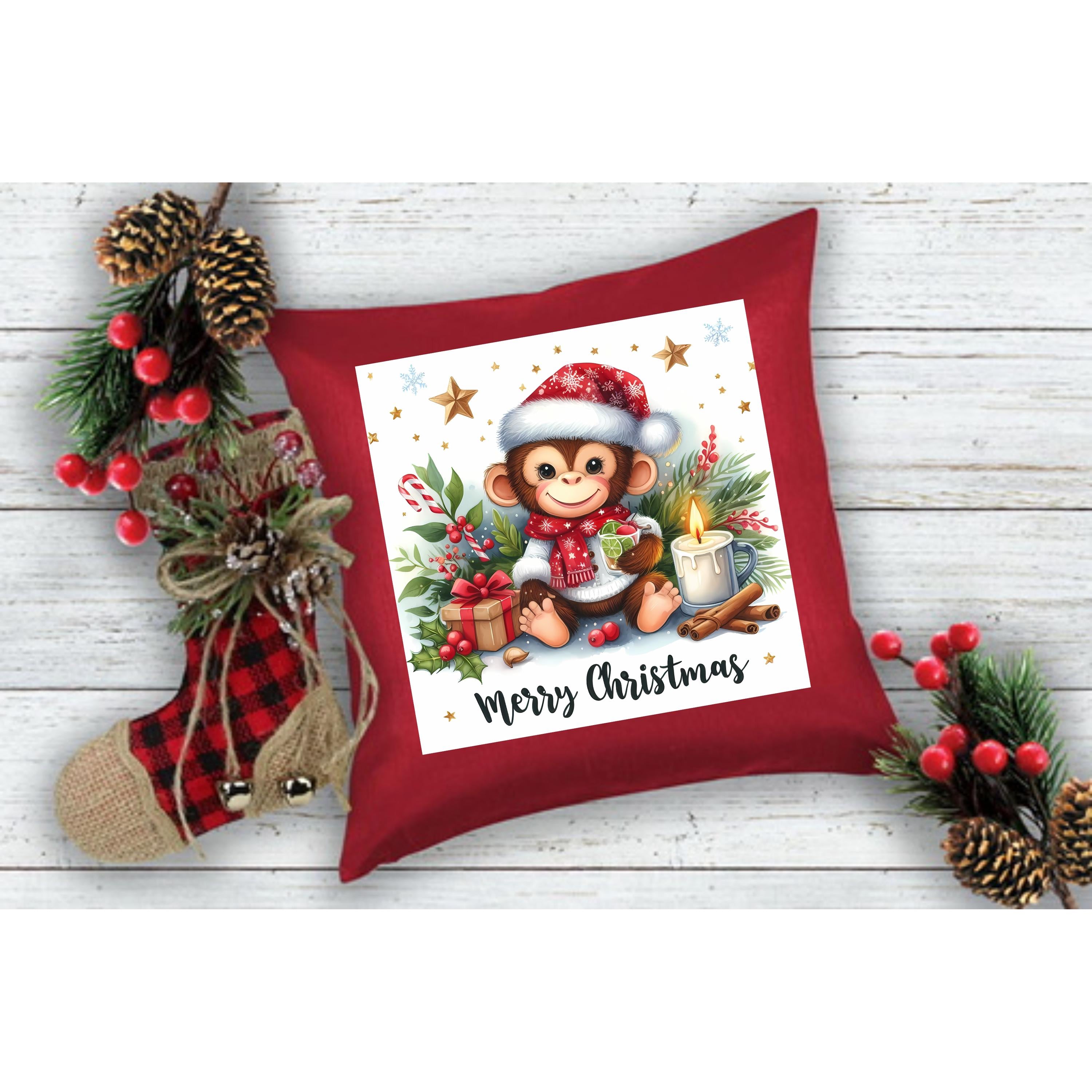 African Christmas Watercolour Clipart Bundle – Safari Animals | 14 PNG Instant Download
