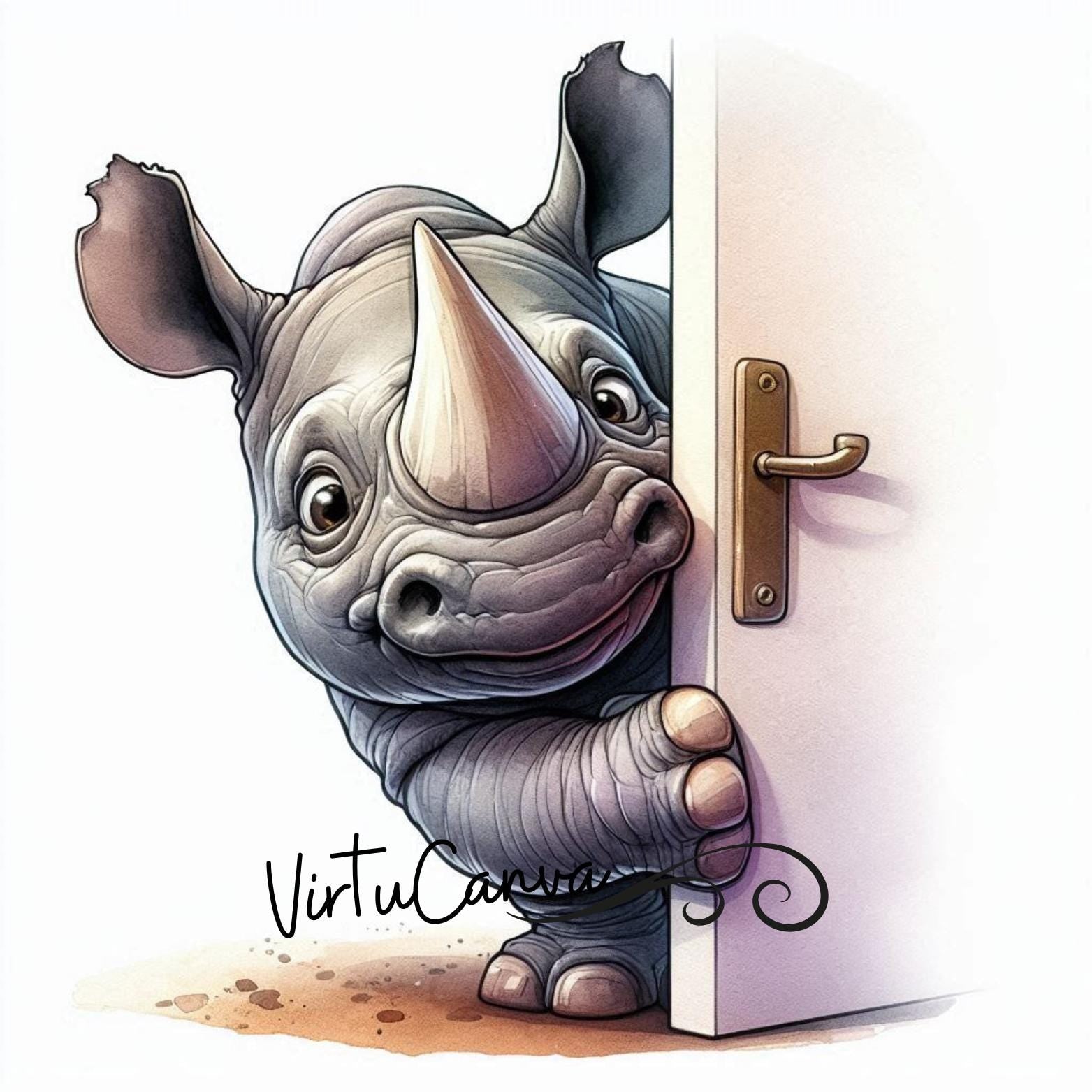 Quirky Peeking African Animals PNG Clipart | 16 Digital Images | Instant Download