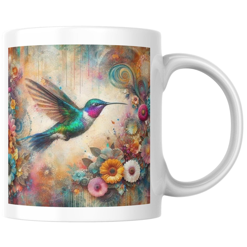 Vibrant Hummingbird Clipart Bundle – Mixed Media Bird PNG | 14 PNG Instant Download