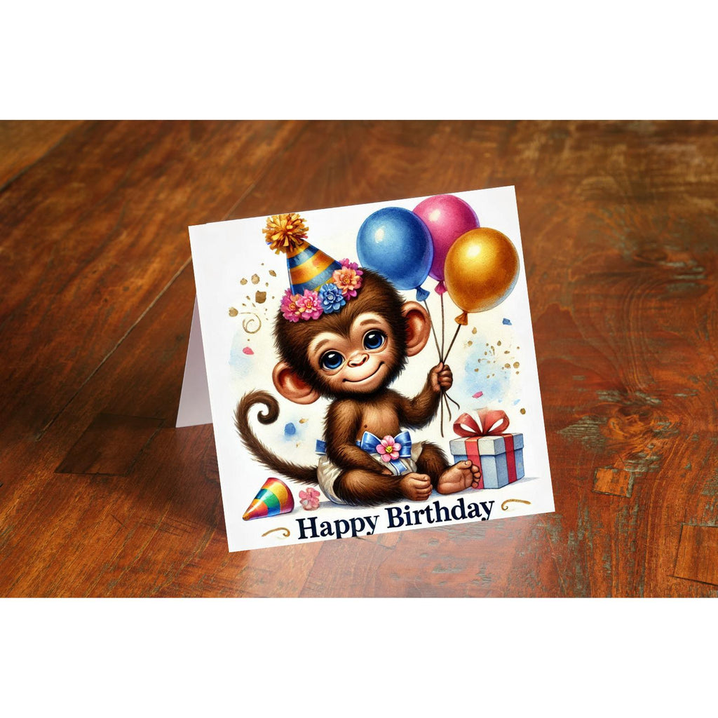 African Animal Happy Birthday Clipart, Watercolour PNG Images (Digital Download)