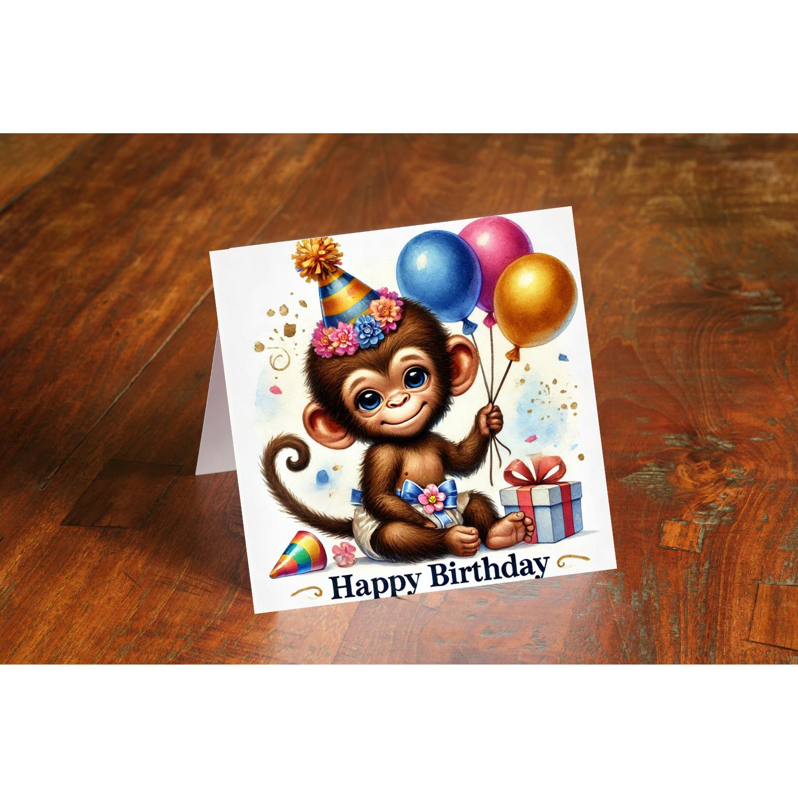 African Animal Happy Birthday Clipart, Watercolour PNG Images (Digital Download)