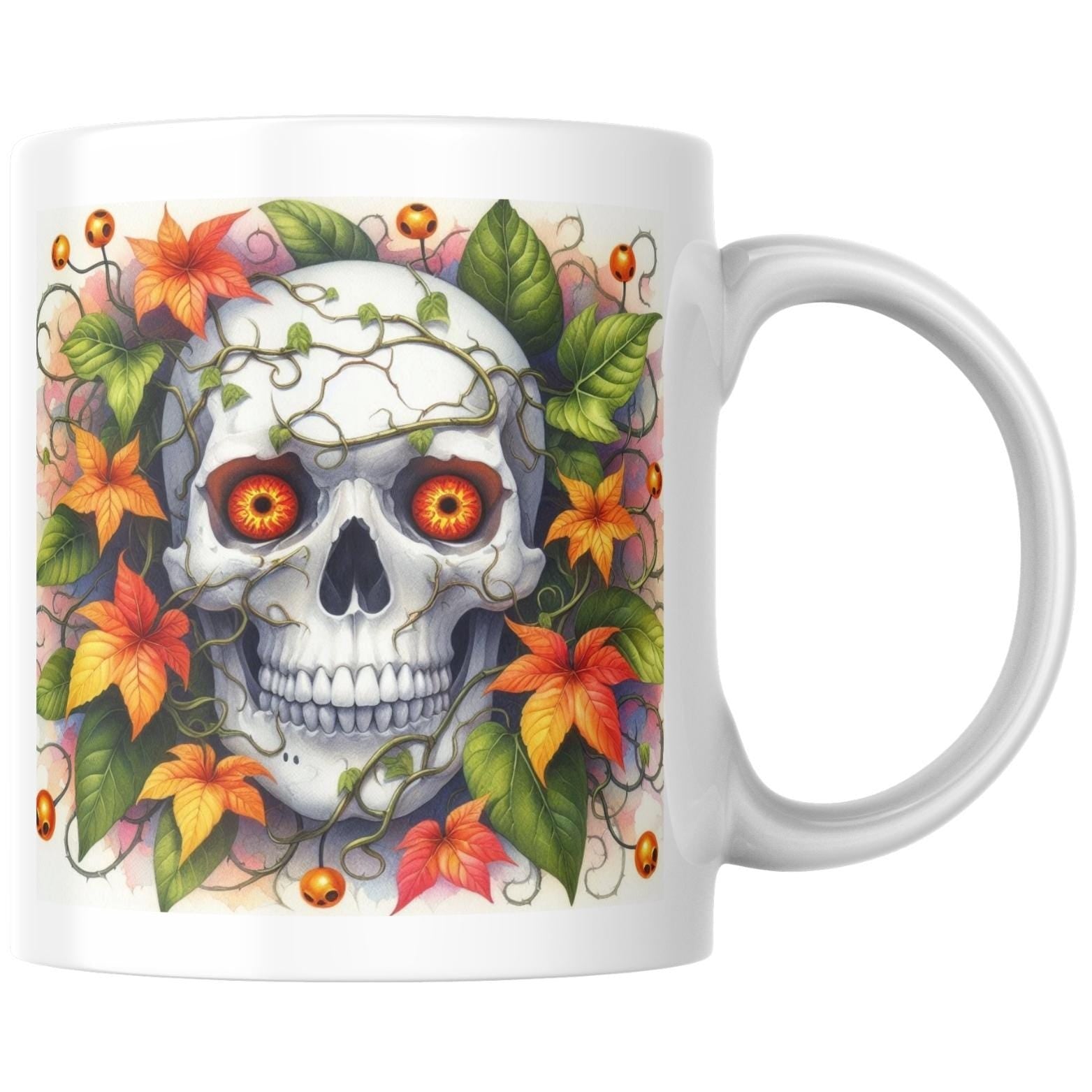 Floral Skull Watercolour Clipart Bundle – 12 PNG Instant Download