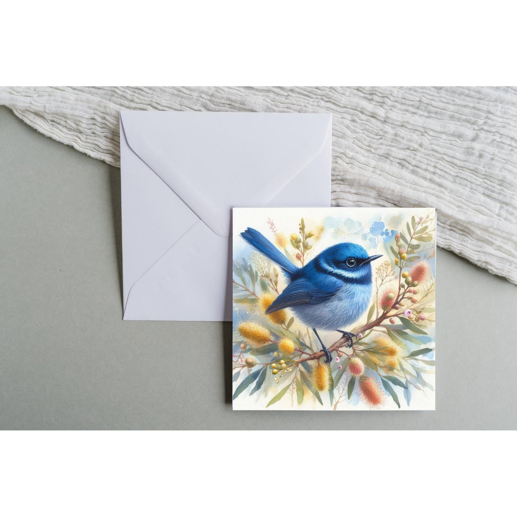 Blue Wren Watercolour Clipart Bundle – Superb Fairy Wren | 15 PNG Instant Download