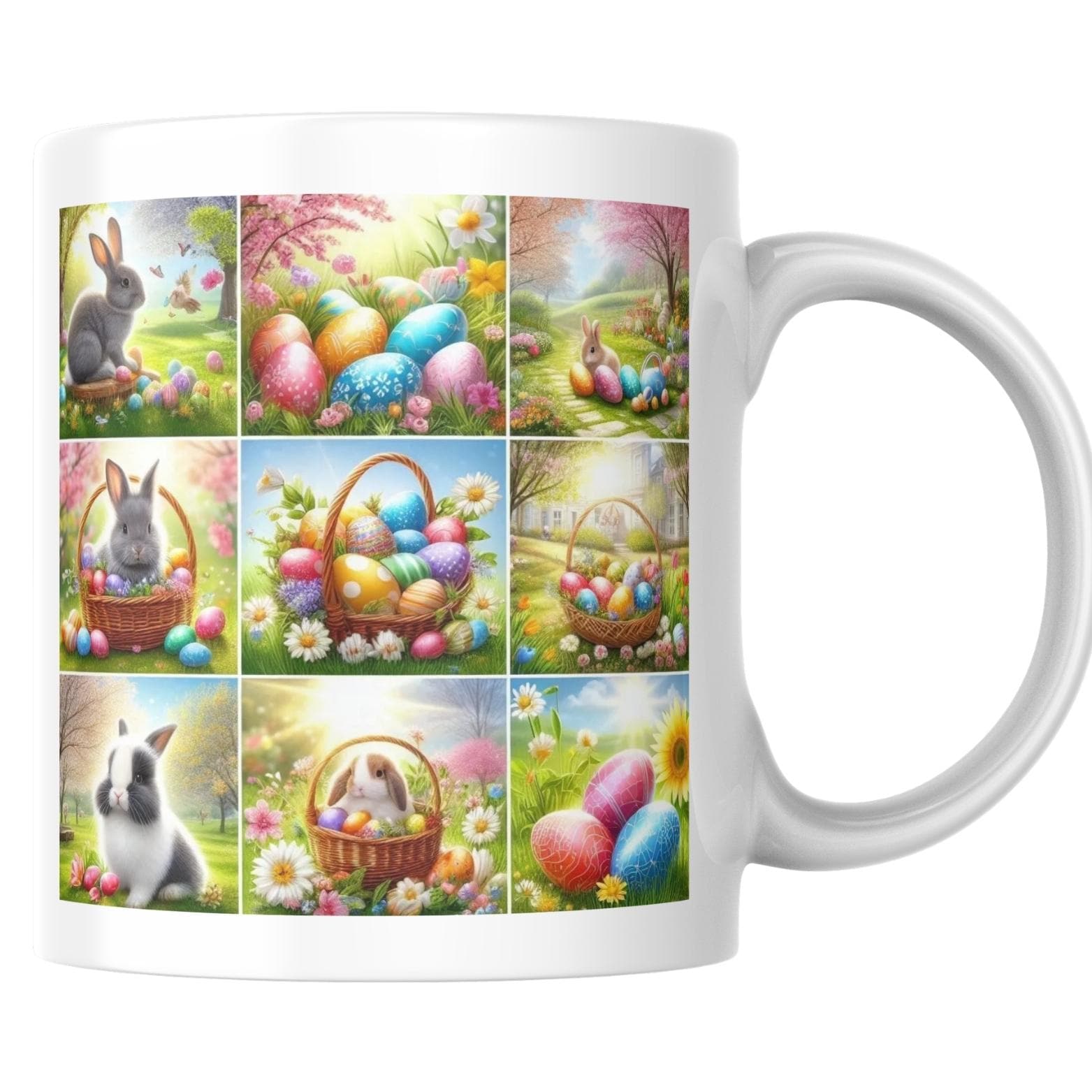 Easter Watercolour Clipart Bundle – Bunny & Eggs | 7 PNG Instant Download