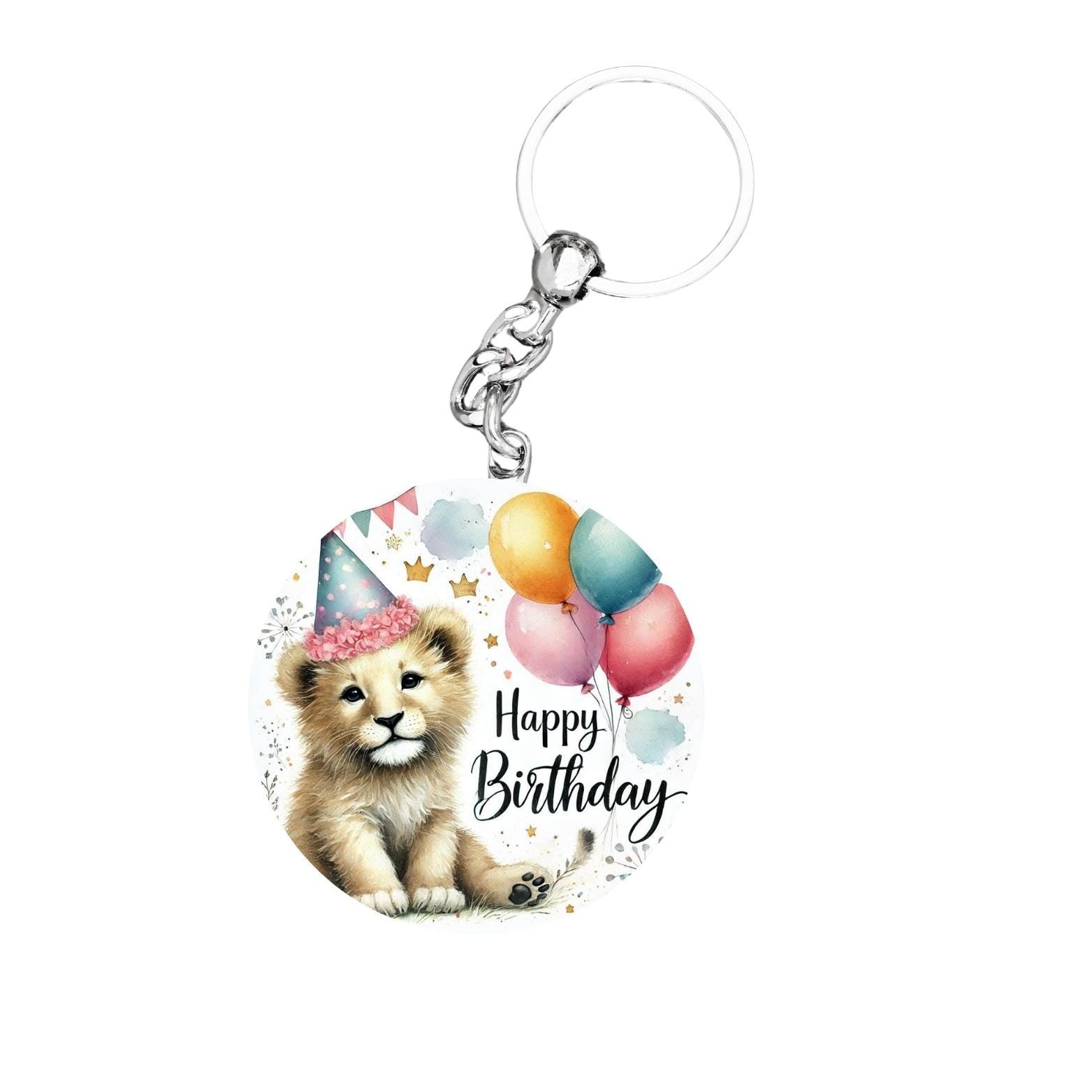 African Animal Happy Birthday Clipart, Watercolour PNG Images (Digital Download)