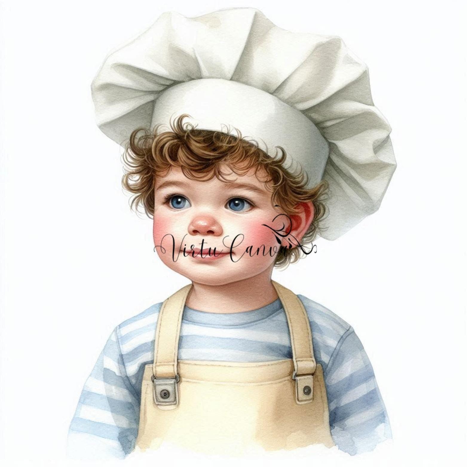 Kids Cooking Clipart Bundle – Children Chef PNG Images | 9 PNG Instant Download