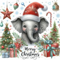 African Christmas Watercolour Clipart Bundle – Safari Animals | 14 PNG Instant Download