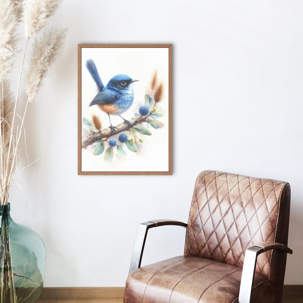 Blue Wren Watercolour Clipart Bundle – Superb Fairy Wren | 15 PNG Instant Download