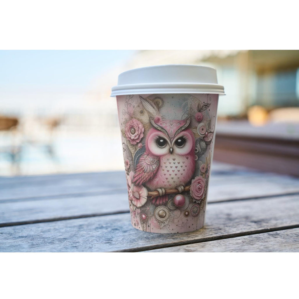 Pink Owl PNG Clipart Bundle, Mixed Media Images (Instant Download)
