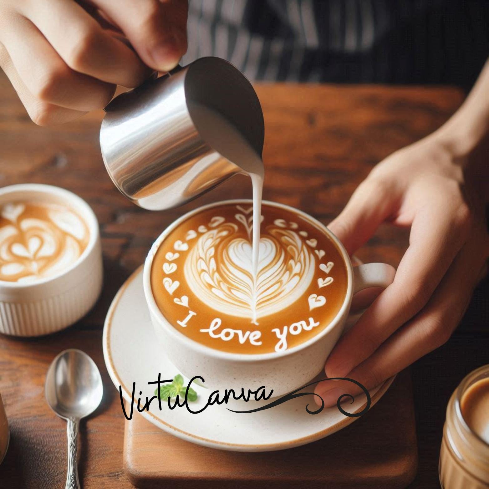 Latte Art Clipart Bundle – Coffee  Instant Download