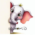 Quirky Peeking African Animals PNG Clipart | 16 Digital Images | Instant Download