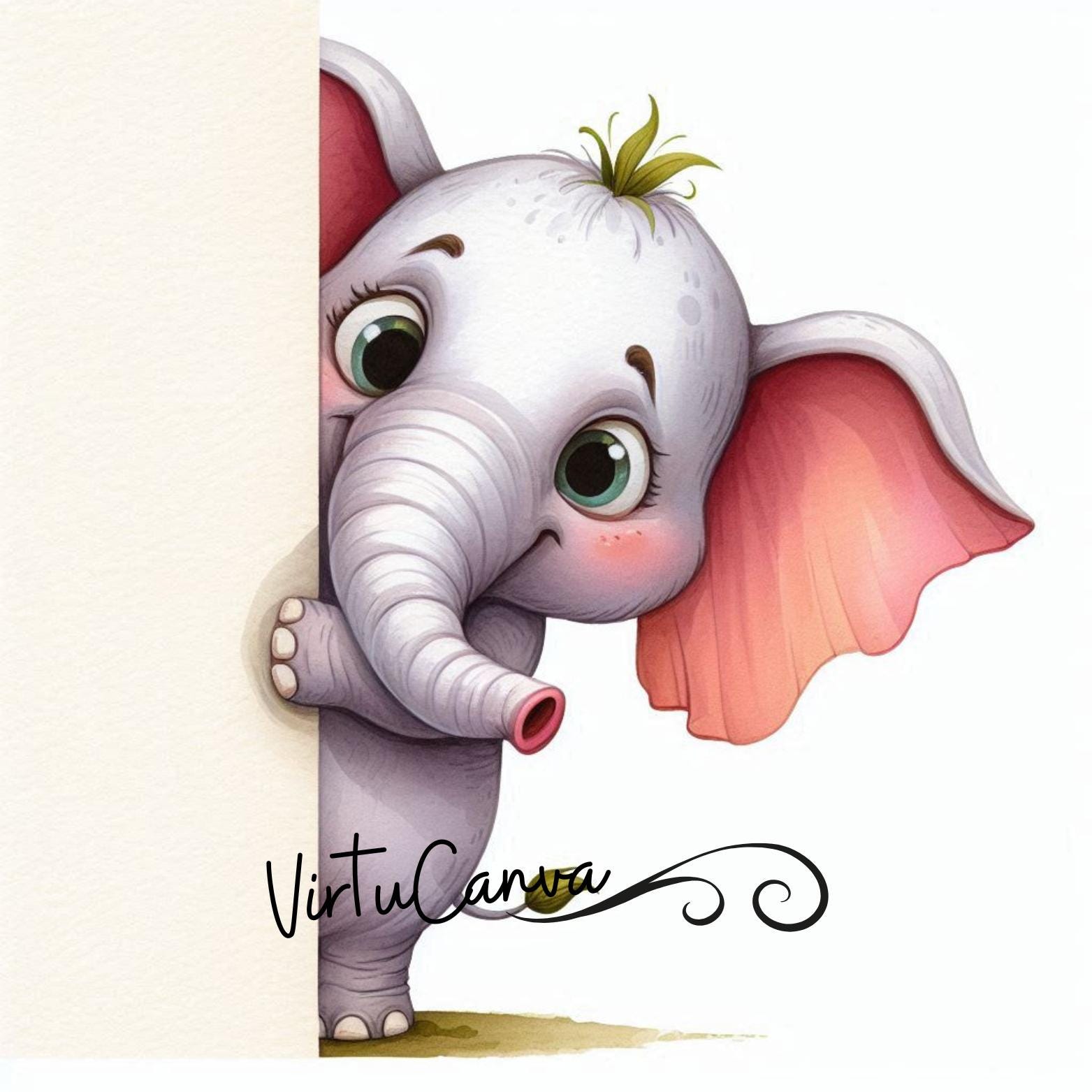 Quirky Peeking African Animals PNG Clipart | 16 Digital Images | Instant Download