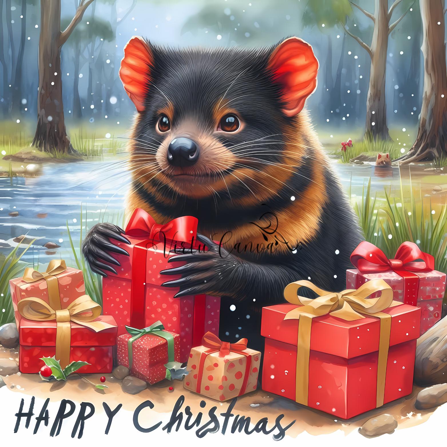 Australian Christmas Animal Clipart Bundle – 17 PNG Instant Download