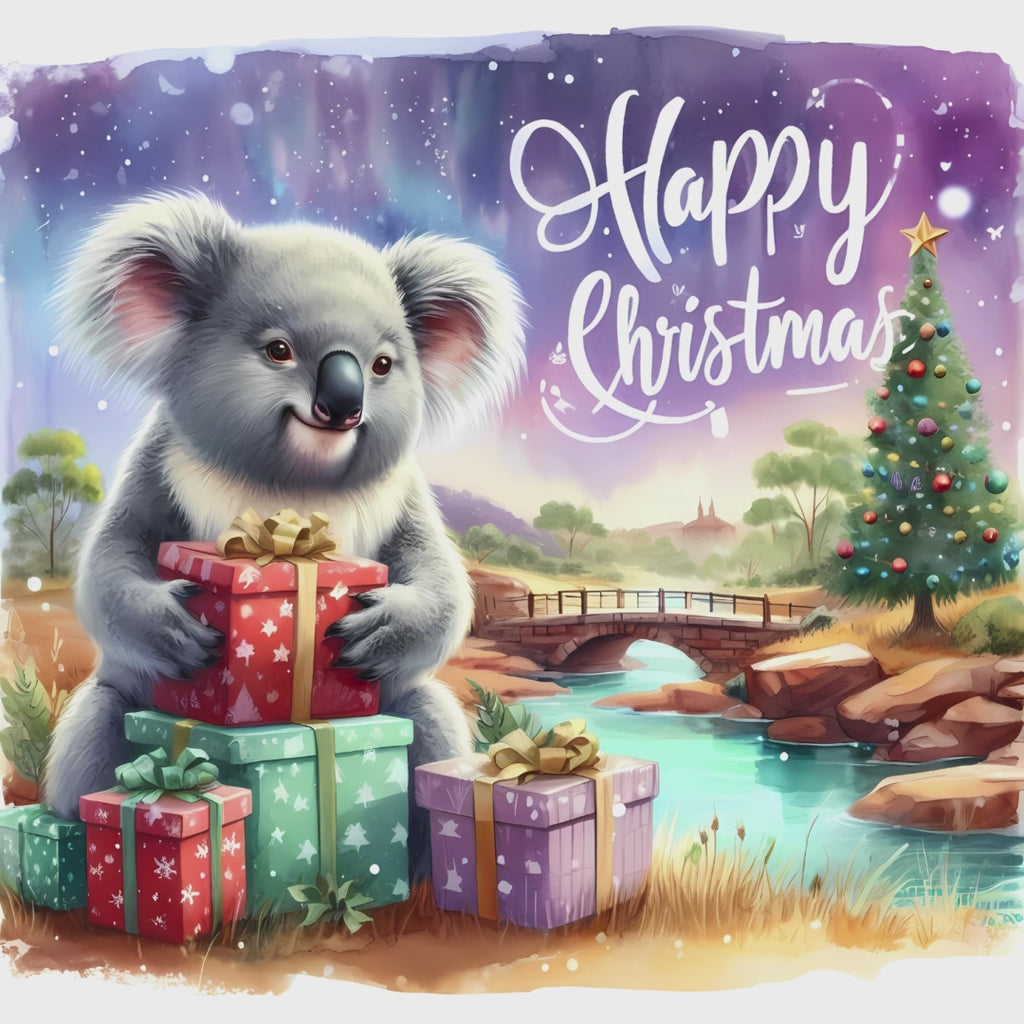 Australian Christmas Animals Watercolour Clipart Bundle – 17 PNG Instant Download