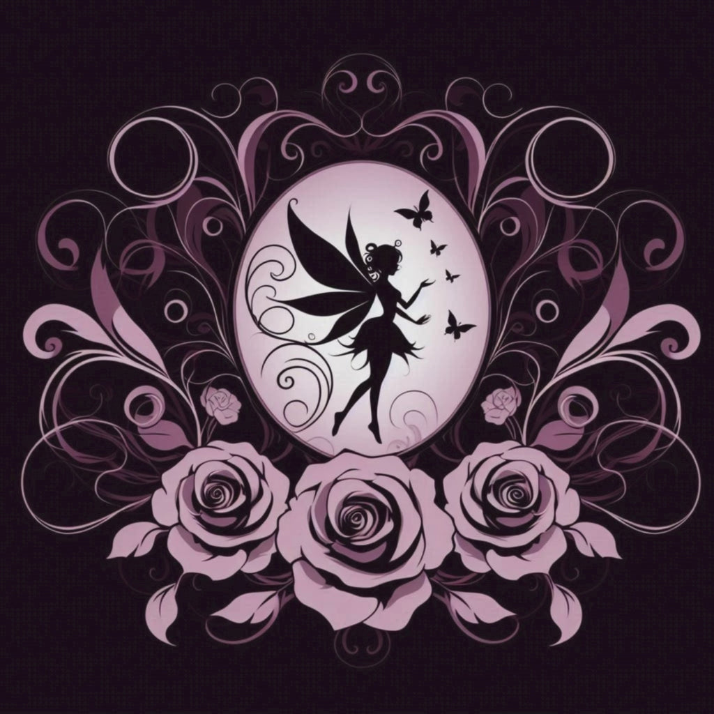 Fairy Silhouette PNG Clipart | Mauve & Black | 14 Digital Images