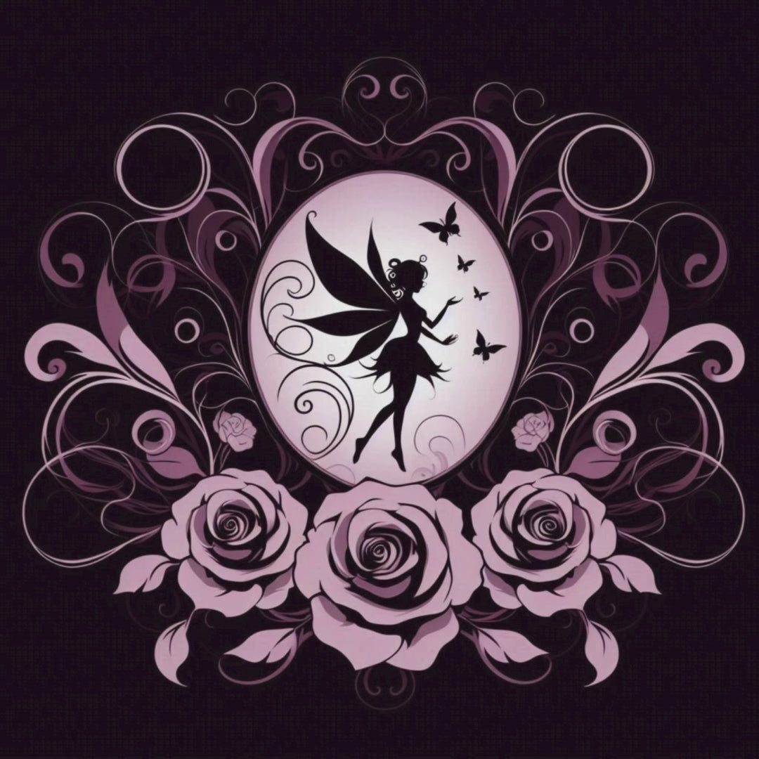 Fairy Silhouette PNG Clipart | Mauve & Black | 14 Digital Images