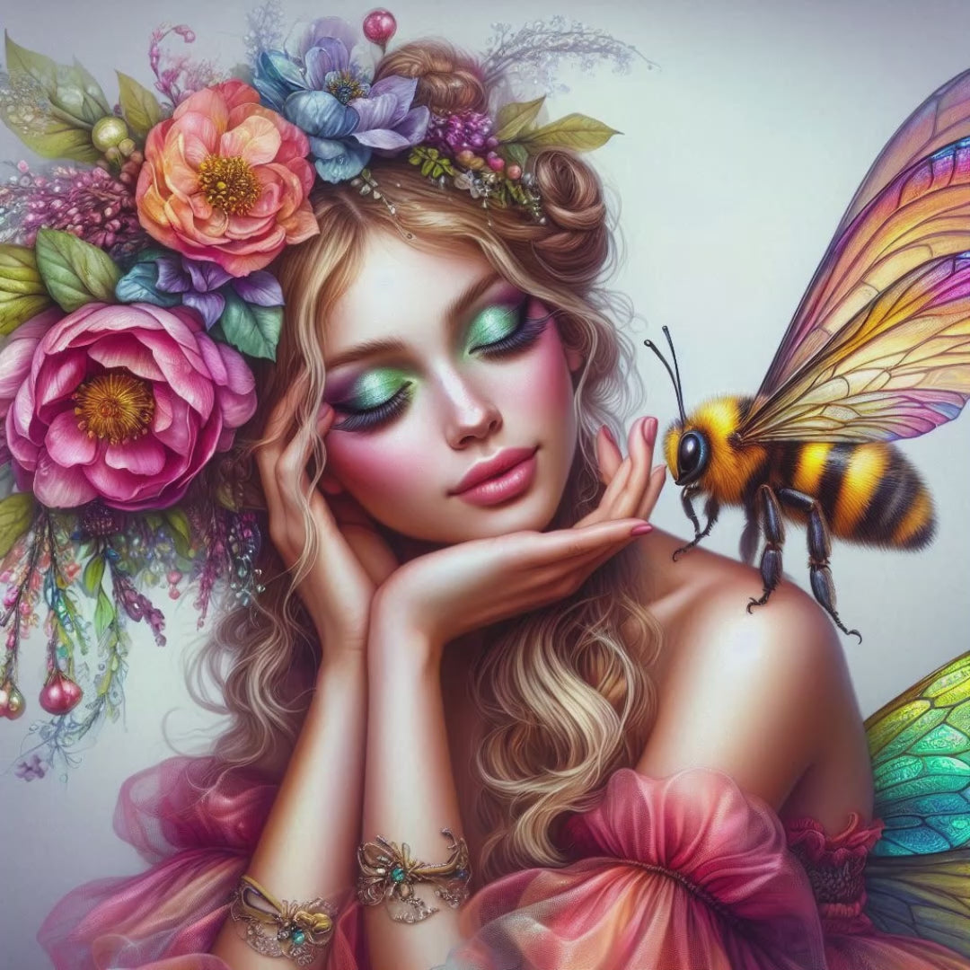 Fairy & Bee Whimsical Clipart Bundle – 10 PNG Instant Download